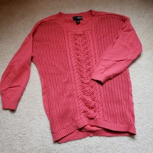 A.n.a coral pink knit sweater womens size S